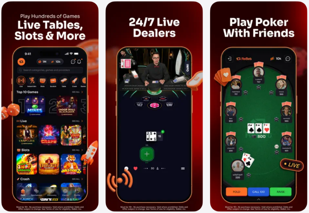 Rebet Casino Screenshots