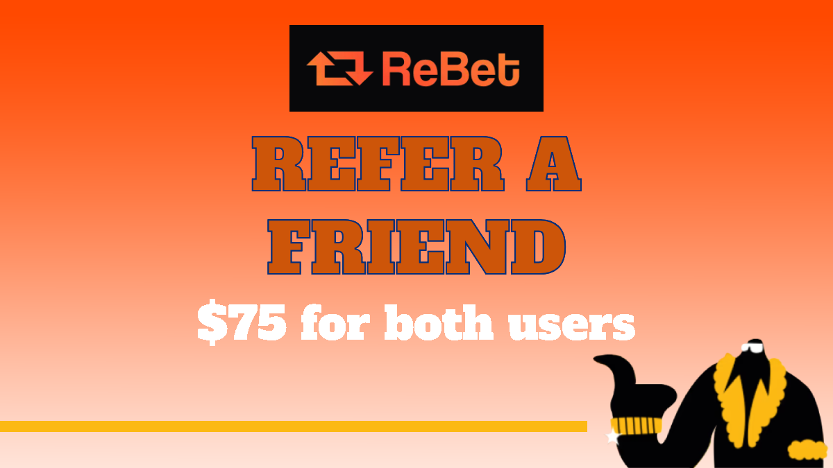 rebet refer a friend bonus $75 for both users